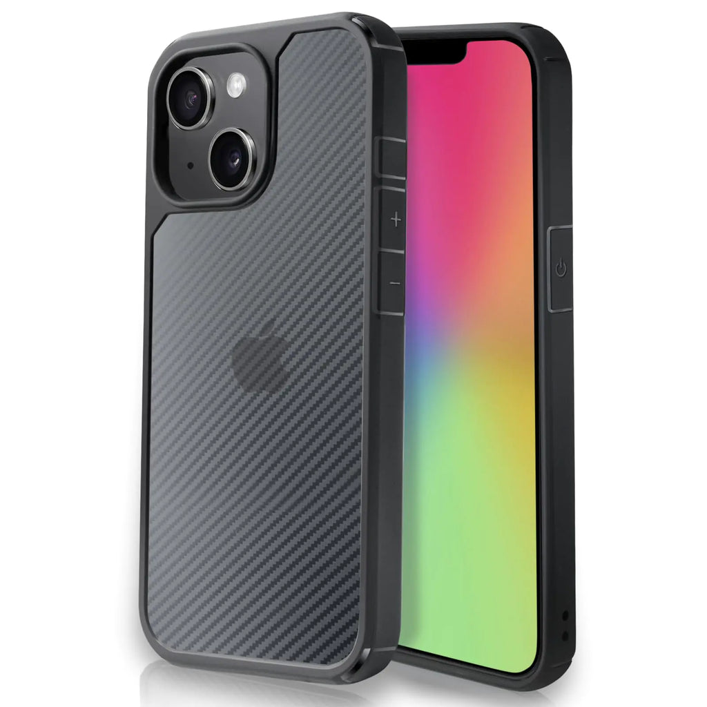 KAIFONG for iPhone 15 Case [Compatible with Magsafe] [Translucent Carbon Fiber Style] Shockproof Protective Phone Case for iPhone (iPhone 15)