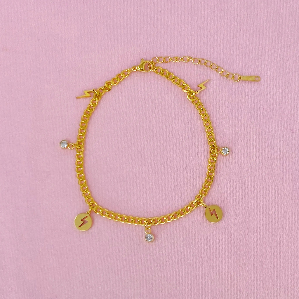 Lightening Bolt Chain Anklet