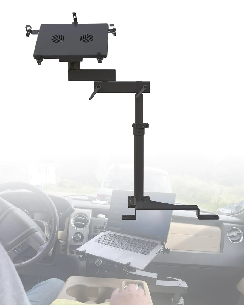 SPIRRELAB Truck Laptop Mount Fit for Ford F150 F350 F250 F550 Vehicle Car Computer Stand for Laptop up to 17"