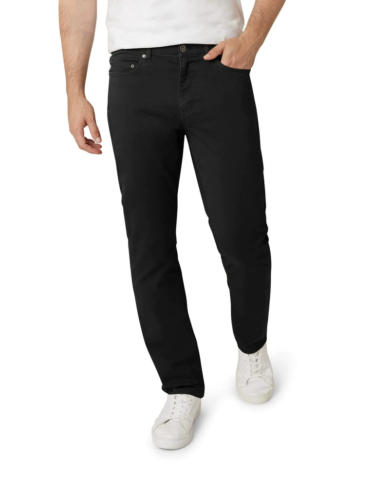 Chaps Mens Pants - Straight Fit 5-Pocket Comfort Stretch Chino Pants for Men - Mens Fashion Straight Leg Cotton Chinos Size 38W x 29L American Black