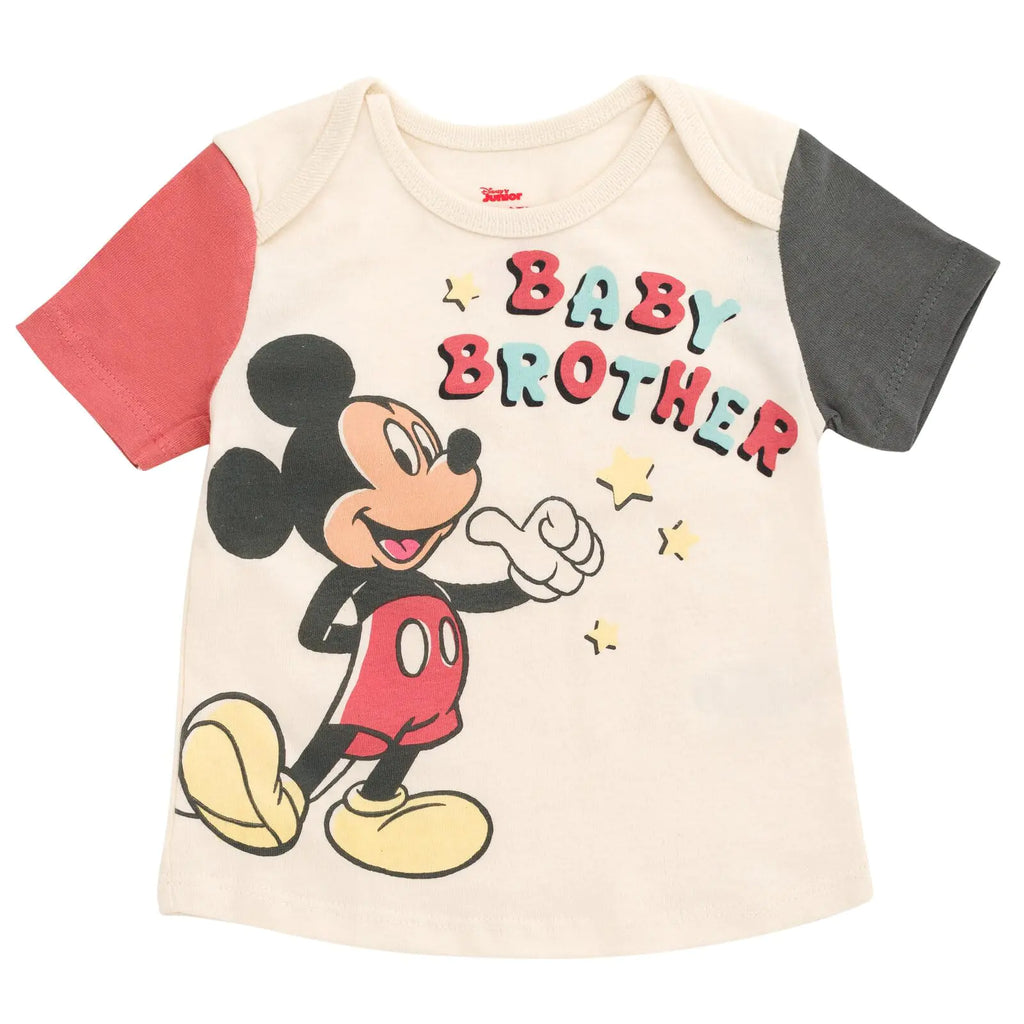 Disney Mickey Mouse Newborn Baby Boys Matching Family T-Shirt Baby Brother 6-9 Months - My Store