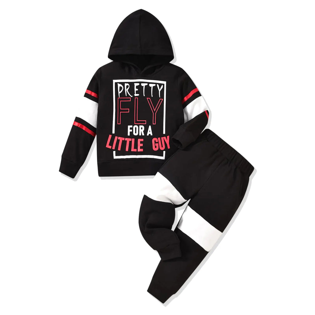 HINTINA 18 Months Toddler Infant Baby Boy Pretty Fly For A Little Guy Hooded Sweatsuit Outfits Long Sleeve Two Piece Hoodie Sweatshirt Jogger Fall Winter Clothes Clothing Set 18-24 Months - My Store