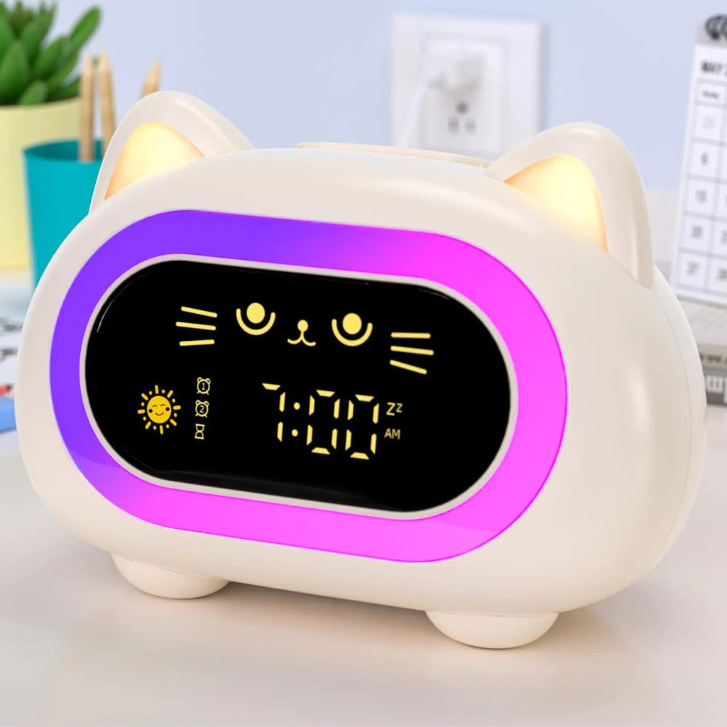 Digital smart clock for kids with night light and alarm features