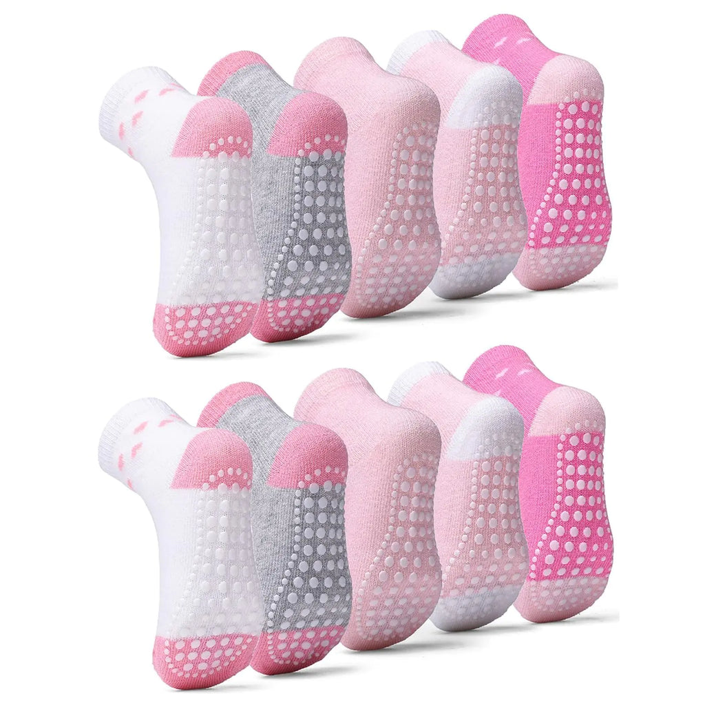 Non slip toddler socks for babies with anti-slip grips