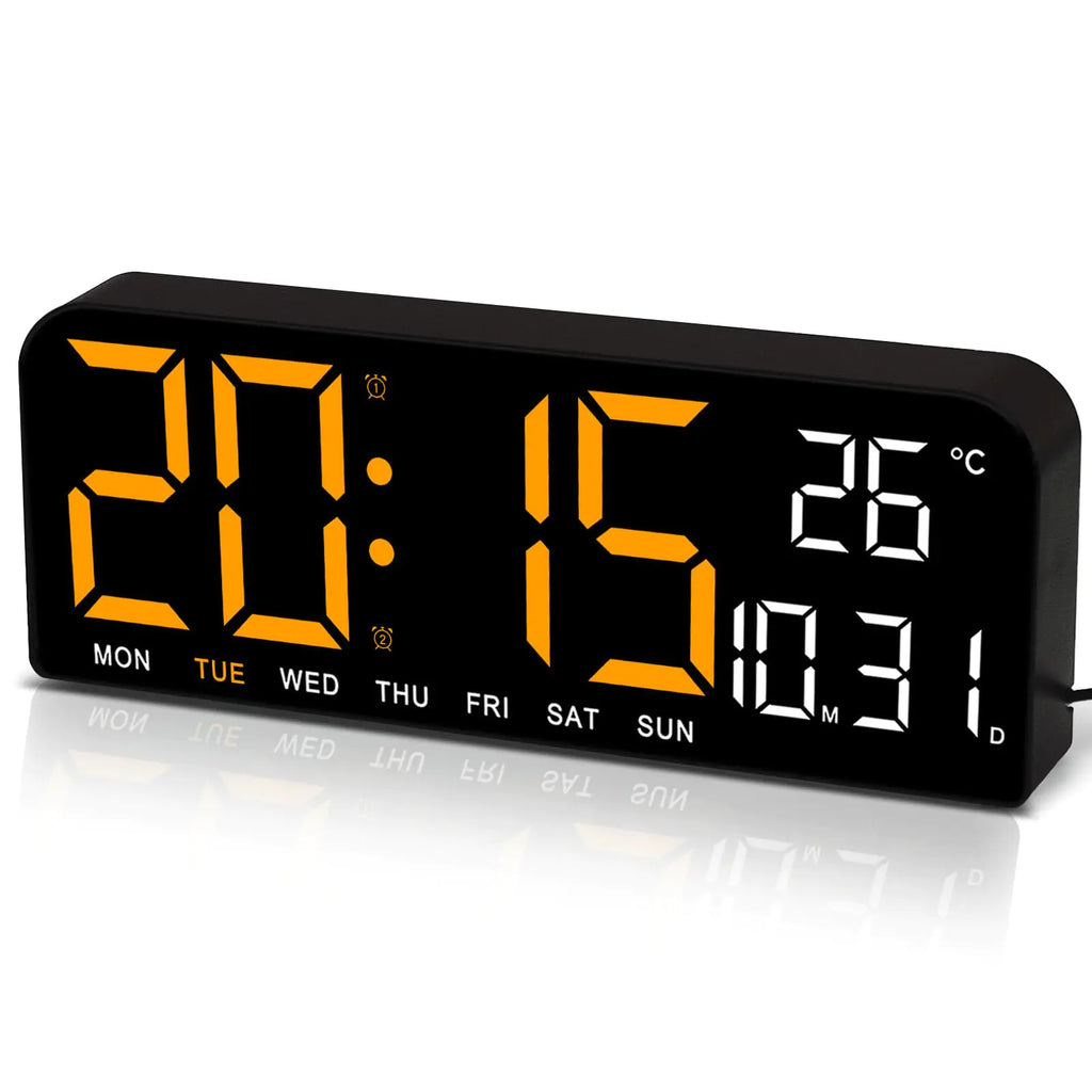 Digital smart clock with LED display and alarm features