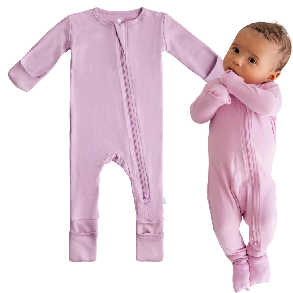 DREAMLAND BABY Bamboo Viscose Baby Pajamas (0-24 months). Ultra Soft Viscose Sleepers with 2-Way Zipper Mitten & Foot Cuffs - My Store