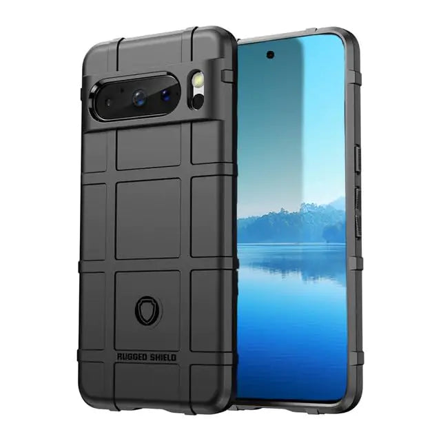 Generic Zulu Alpha Rugged Shield Google Pixel 8 Pro Case Rugged Case for Google Pixel 8 Pro Shock Absorbing Case Blue/Black/Green (Black Google Pixel 8 Pro)