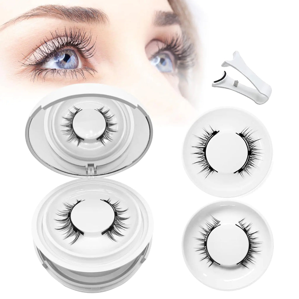 Magnetic Eyelashes with ApplicatorKrafty Magnetic EyelashesMagnetic EyelashesMagnetic Eyelashes Natural Look（Camellia+Devil）A