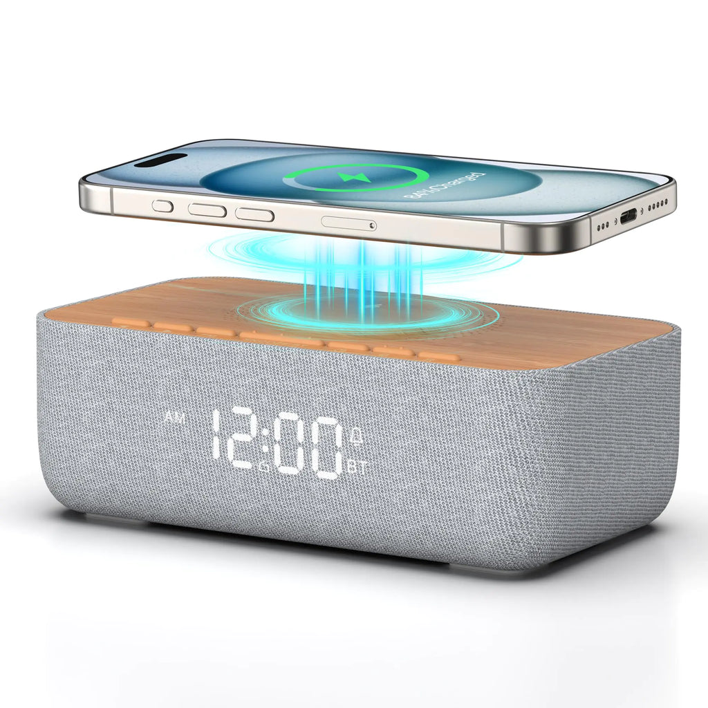 Digital smart clock with wireless charger and Bluetooth speaker