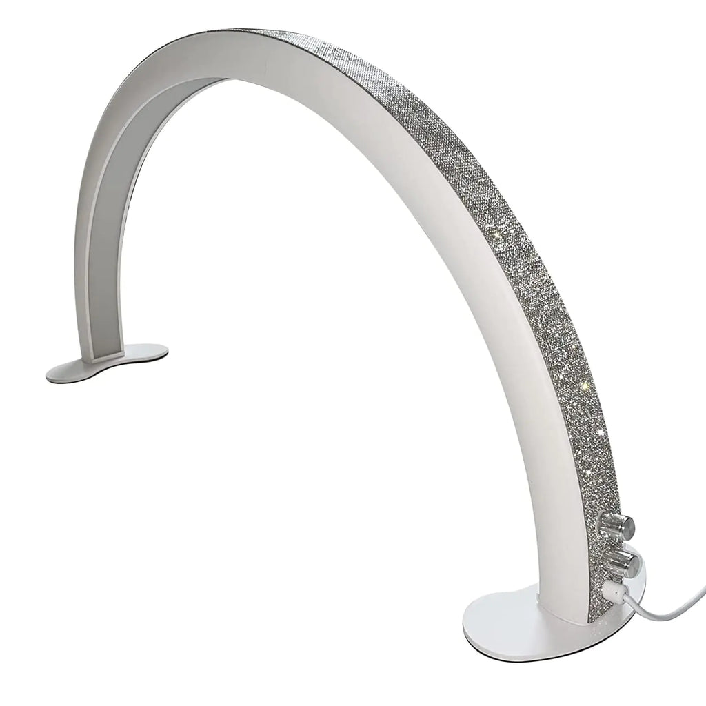 Half Moon Light for Nail Desk 29 in Half Moon Nail Lamp 45W Adjust Brightness3000-6000K DimmableWhite