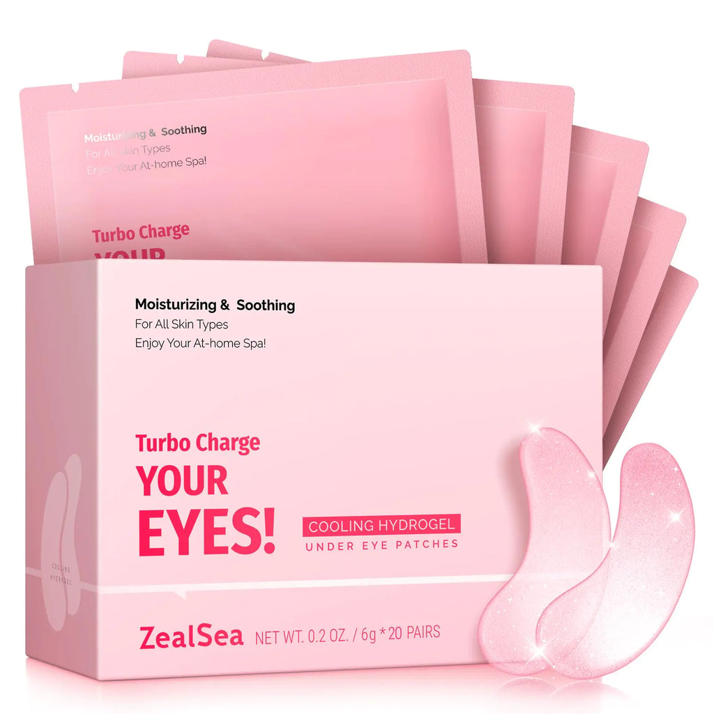 ZealSea Under Eye Patches for Puffy Eyes and Dark Circles (Collagen 20pairs) Anti-wrinkle Patches Eye Bags Remover for Women Eye Masks-Pads-Gels for Spa Party Christmas Gifts Vegan Cruelty-Free