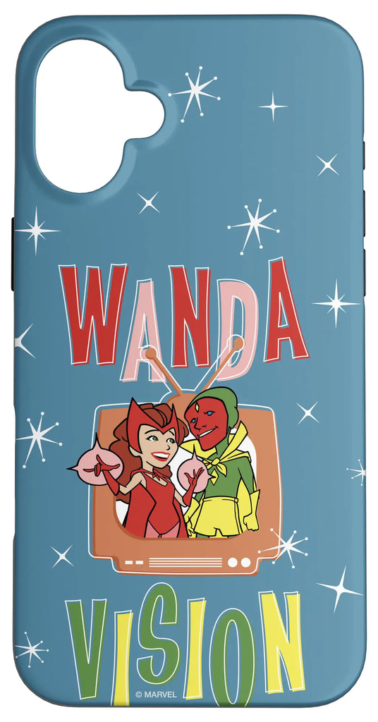iPhone 16 Plus Marvel WandaVision Wanda & Vision Retro TV Artwork Case