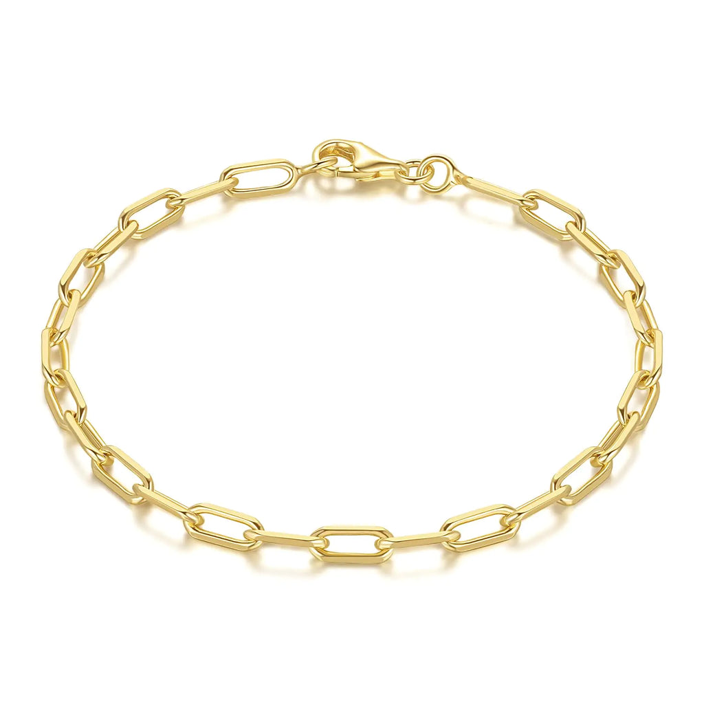 14K Gold Bracelets for Women & Men Bracelet Dainty Gold bracelet Paperclip Chain Bracelet for Women Cute Stackable Bracelets Jewelry 6.5 in-9 in