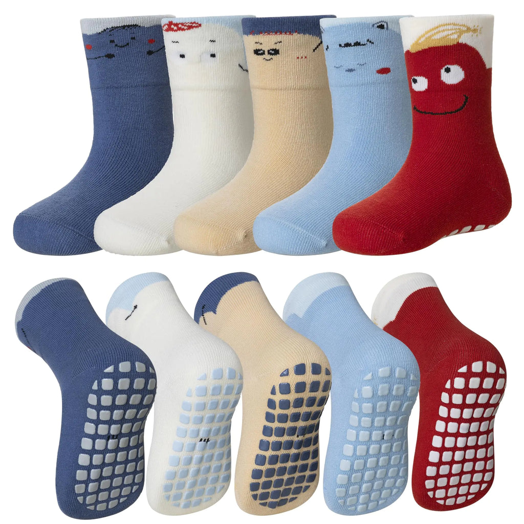 Socks for babies featuring anti-slip design and cute animal patterns
