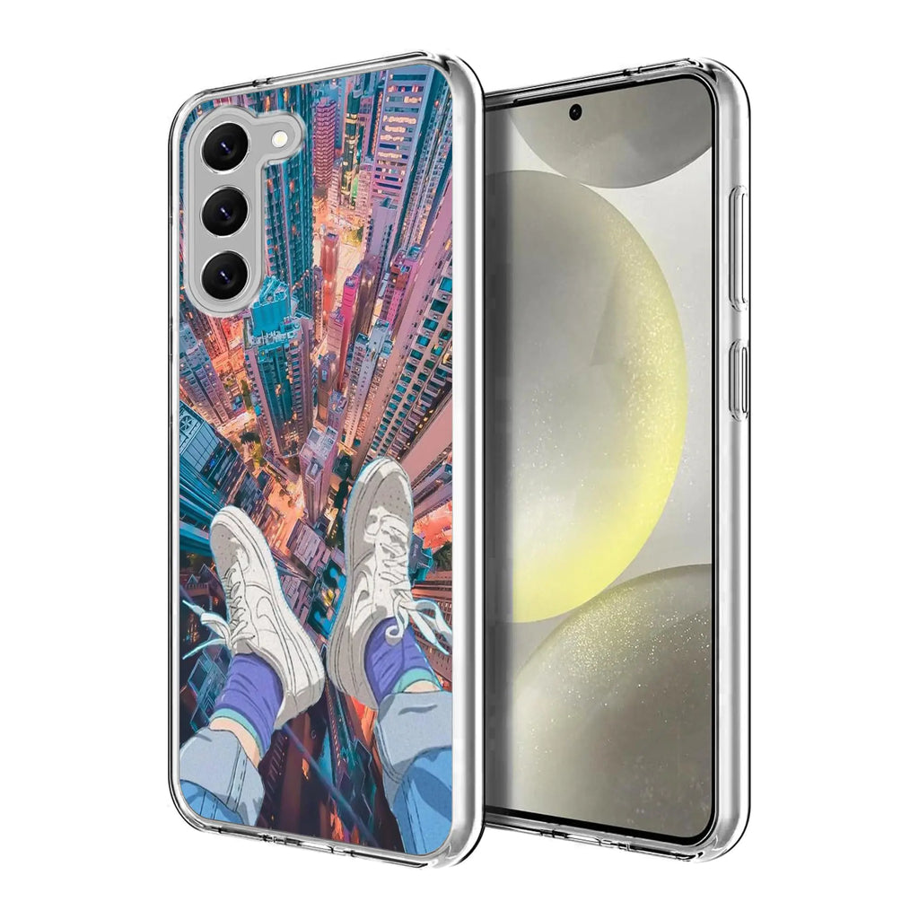 Compatible with Samsung Galaxy S24 Case Aesthetic Anime Style Slim Fit Soft TPU Shockproof Protective Cover Clear Case Gift for Women Girl
