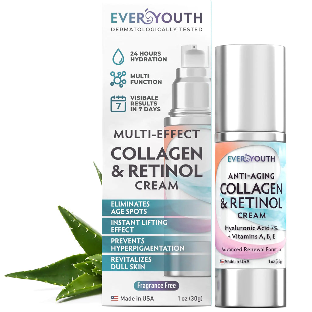 Hyaluronic Acid Moisturizer with Collagen and Retinol 1oz