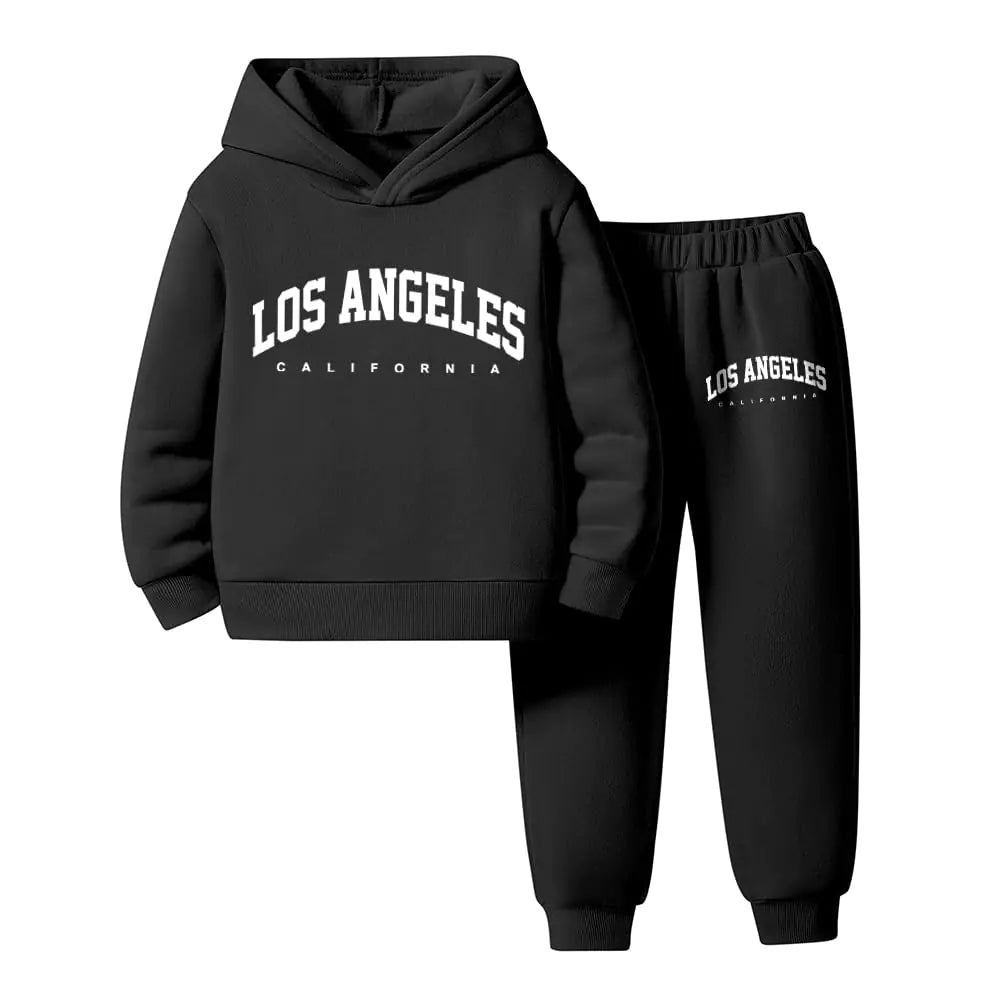 Nivne Tco Toddler Boy Clothes-Letter Graphic Thermal Hoodie & Sweatpants-Little Boys Fall Winter Outfit Size 5T